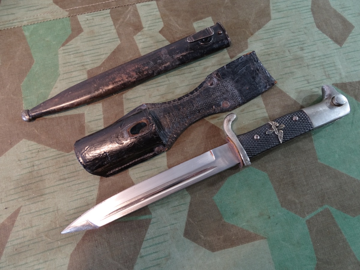 Extra Seitengewehr, A.Coppel, Fliegertruppe 1. Weltkrieg , KS 98, aufgelegter Propeller, Koppelschuh. SELTEN   Extra Seitengewehr, A.Coppel, Fliegertruppe 1. Weltkrieg , KS 98, aufgelegter Propeller, Koppelschuh. SELTEN