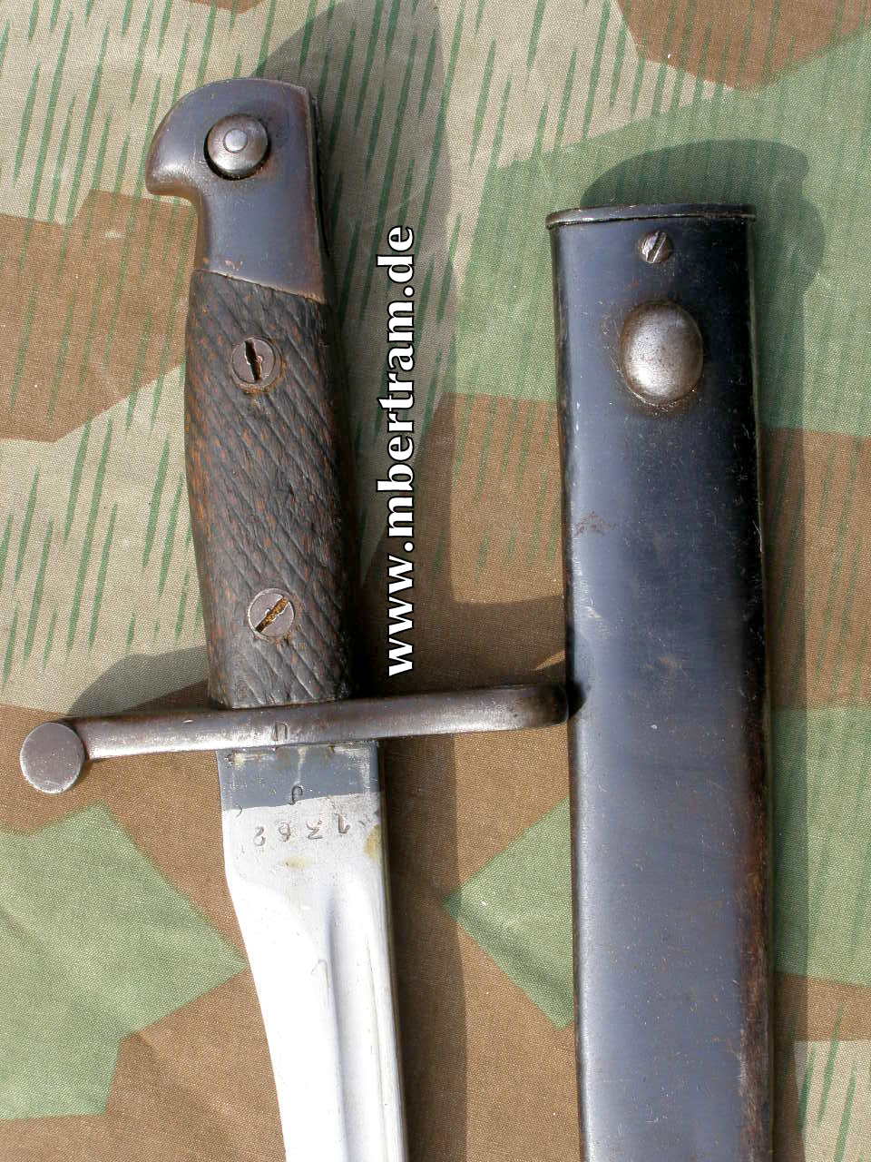 Macheten Bajonett M 41 für span. La Coruna Karabiner, nrgl.