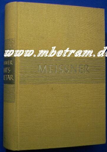 Meissner-Staatssekretär u. Ebert-Hindenburg-Hitler.643 S.