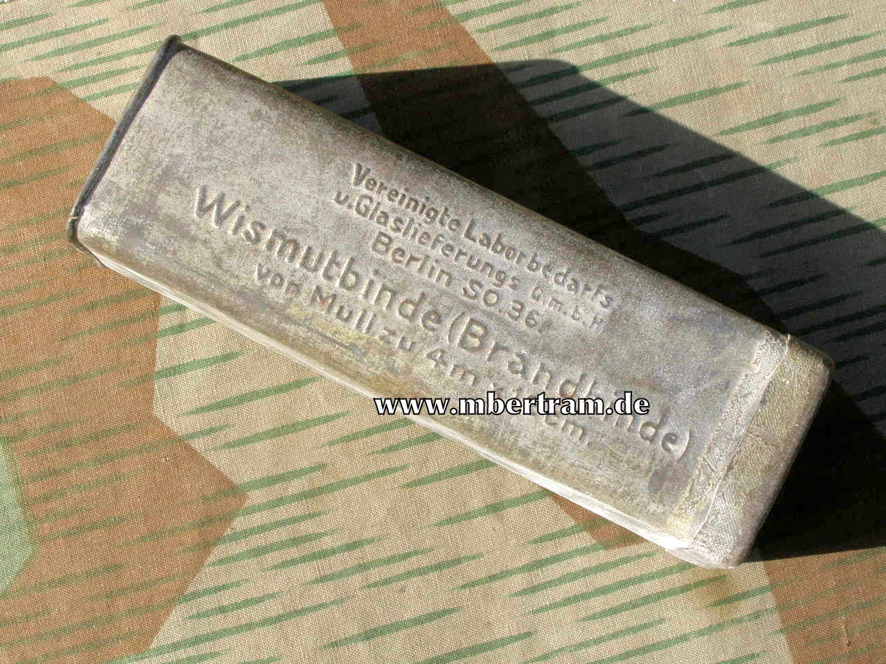 Brandbinden Bhälter, Wehrmacht, Mull, 4mx12cm