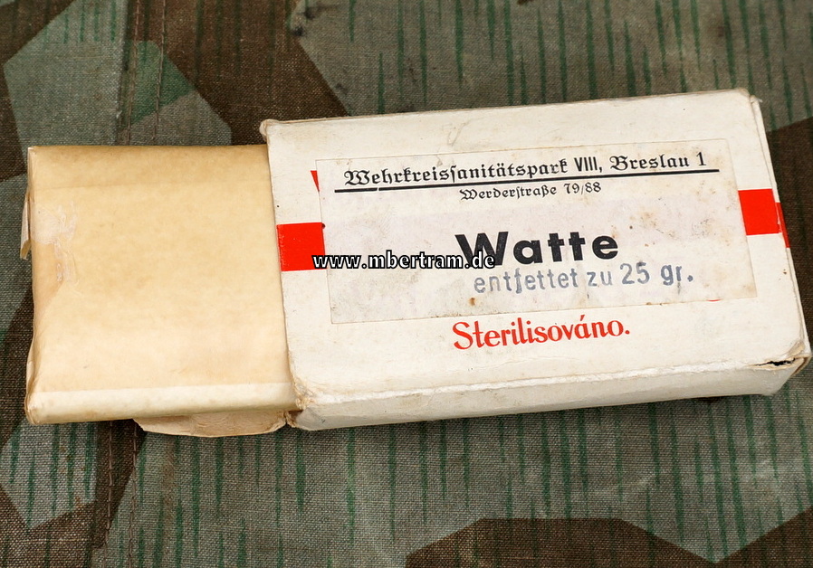 Wehrmacht Verbandwatte polnische Beute