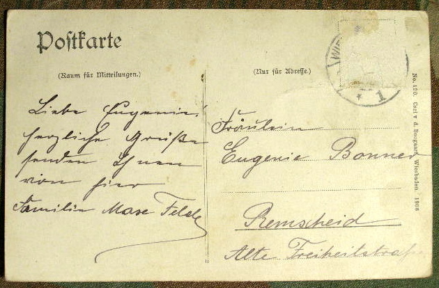 Postkarte Wiesbaden " Griechische Kirche "1906