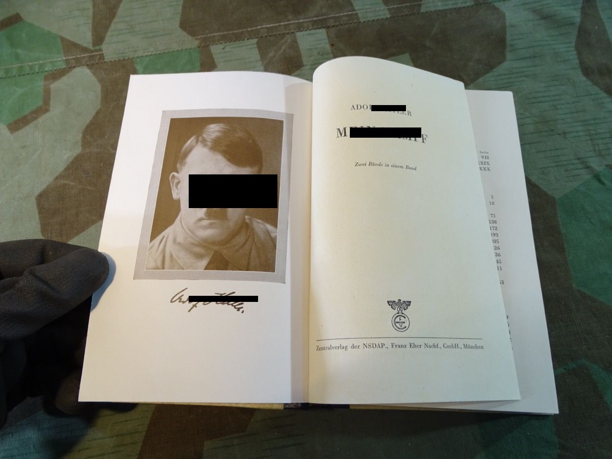 Mein Kampf, A.Hitler, Hochzeitsausgabe München, Pappschuber, Top Zustand, 1942 Mein Kampf, A.Hitler, Hochzeitsausgabe München, Pappschuber, Top Zustand, 1942