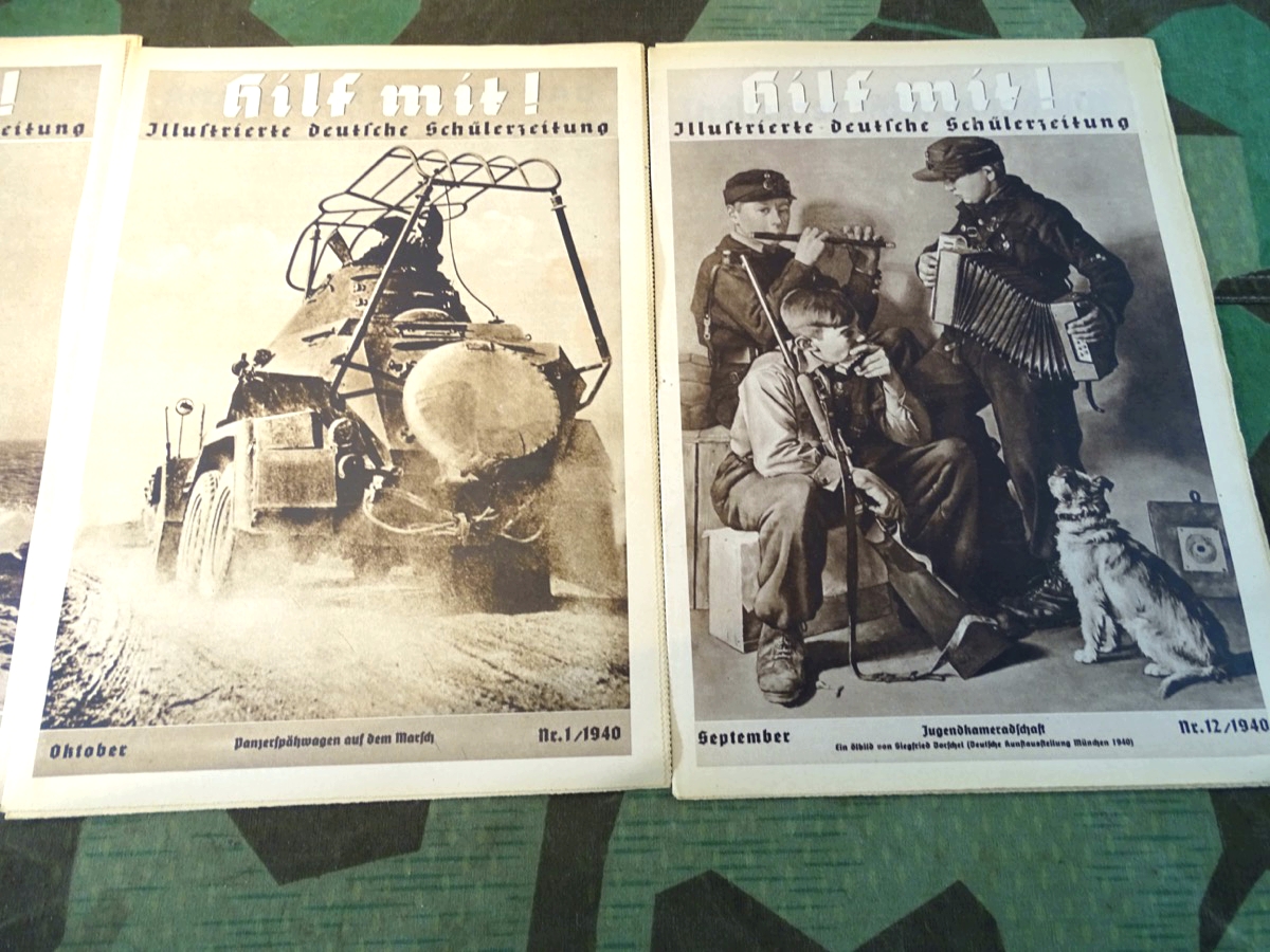 12 Hefte "Hilf Mit" Illustrierte deutsche Schülerzeitung. Ganzer Jahrgang 1940 12 Hefte "Hilf Mit" Illustrierte deutsche Schülerzeitung. Ganzer Jahrgang 1940