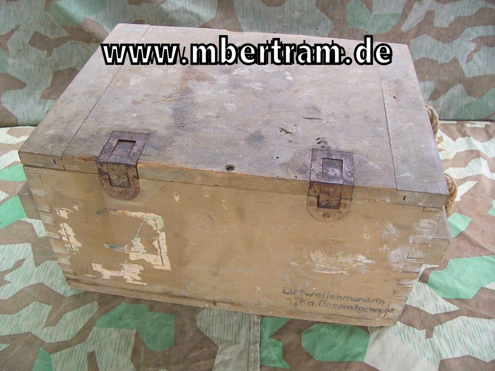 Luftwaffe Verpackungskiste für 50 Stück Patronen MK 103 Spr.Üb.,