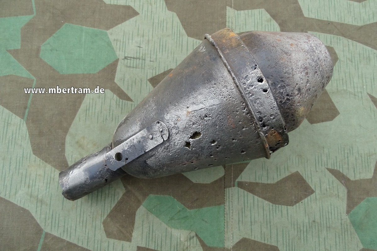 Sprengkopf für WH Panzerfaust 60 oder 100 , gesandstrahlt, ausgeschäumt, deaktiviert