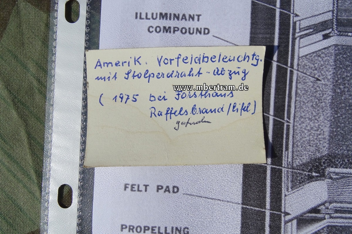 US Vorfeld Belechtung mit Stolperdraht Abzug, 2. Weltkrieg,  mit Anleitung