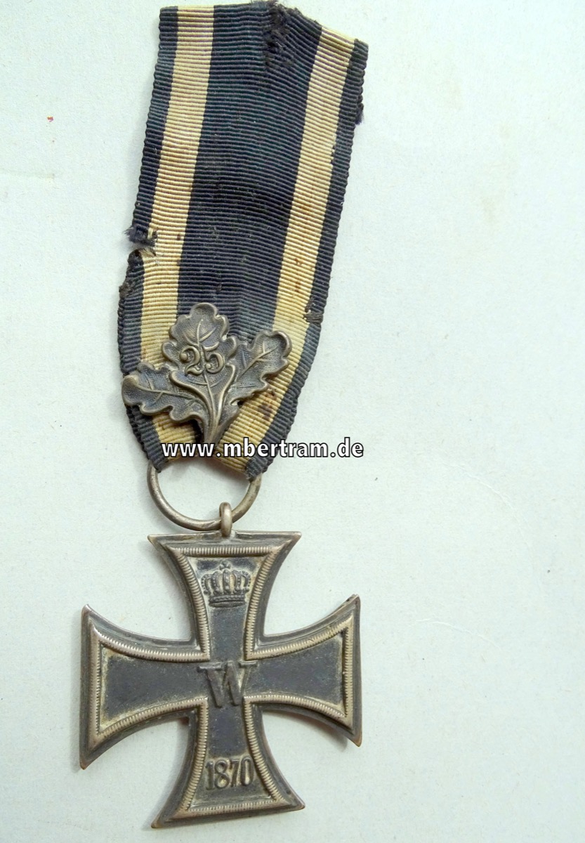 EK 1870 2. Kl., Band, Eichenlaubspange "25"