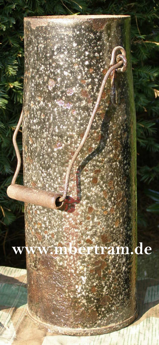 Milchkanne, Eisen, emailliert aus Hülse 12,8cm Flak
