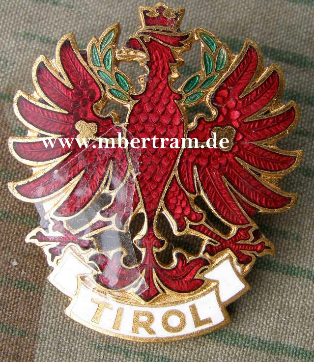 Tiroler Adler u. Miniatur, emailliert, um 1915.
