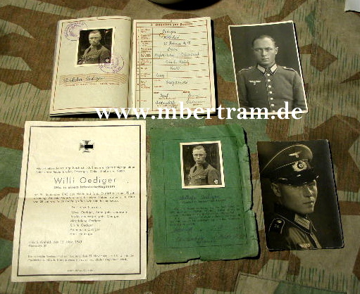 Wehrpass 2 Gren. Rgt. 7. Med.Mrz38, Frankreich, Russland