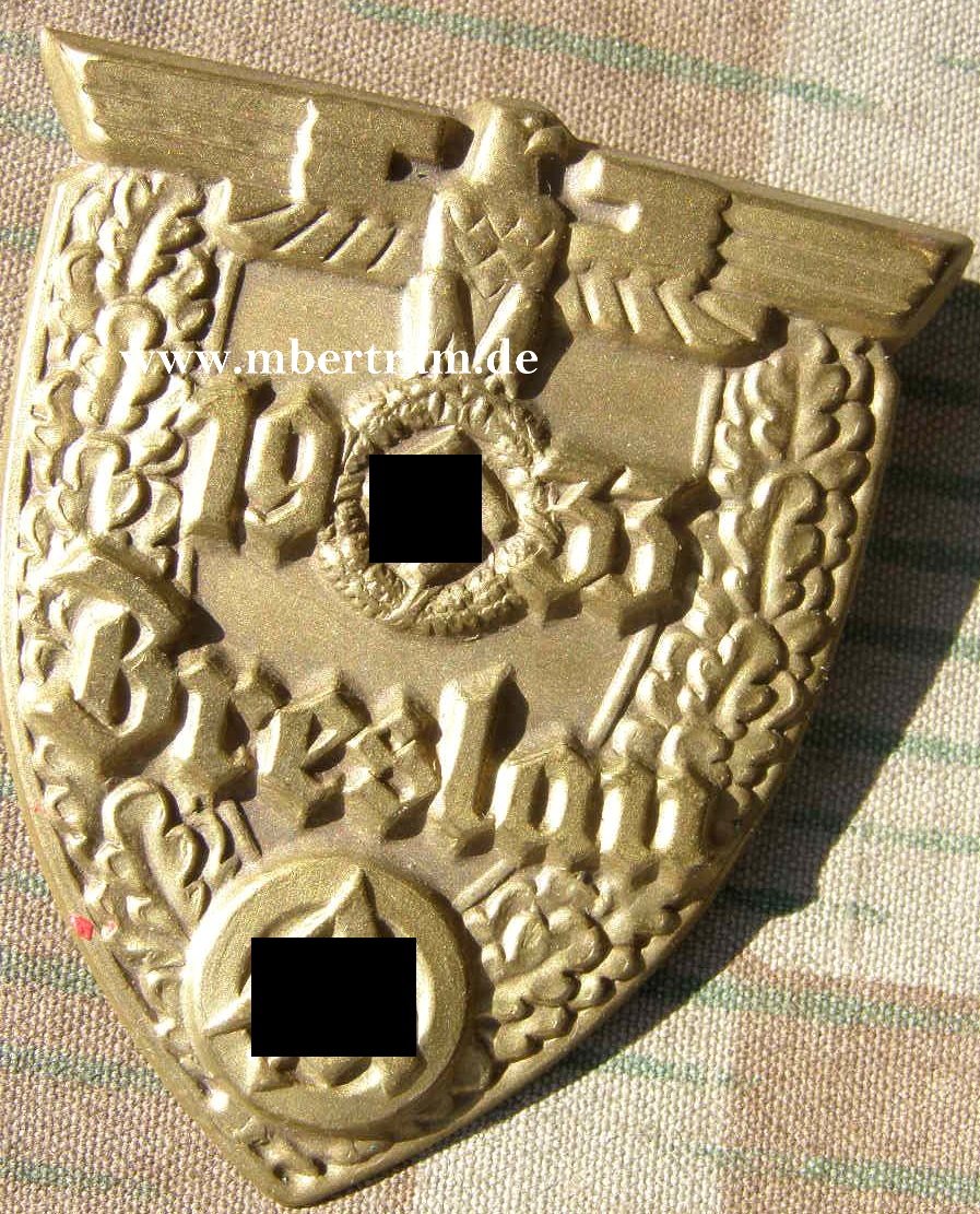 1933 Breslau SA Bronzefarben, Metallabzeichen, Nadelsystem