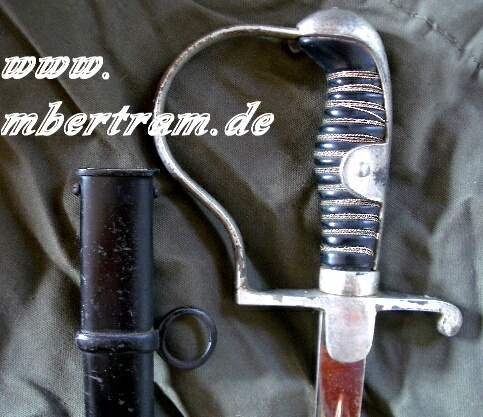 Wehrmacht Einheitssäbel, getragen, vernickeltes Gefäß
