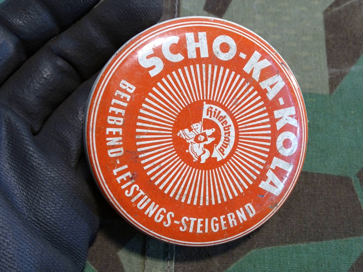 Scho-Ka-Kola Dose von Hildebrand, Berlin wohl 40er /50er Jahre