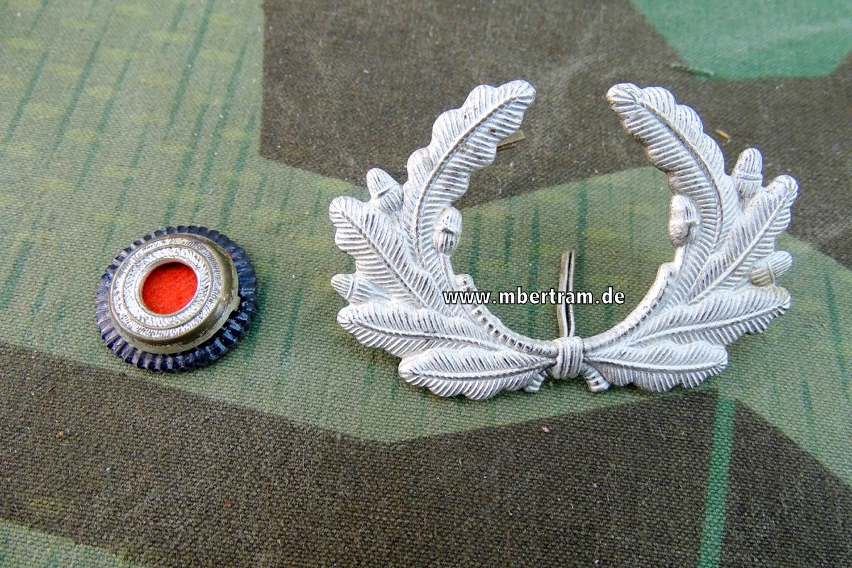 Wehrmacht Heer Schirmmützen Eichenlaub frühes Modell mit Kokarde
