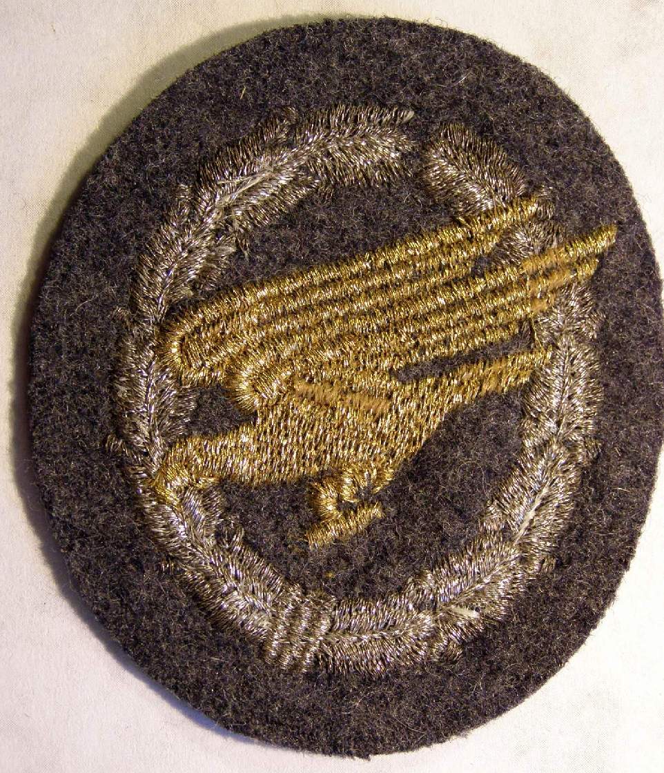 Fallschirmschützenabzeichen, Stoffversion, gestickt, 1957er