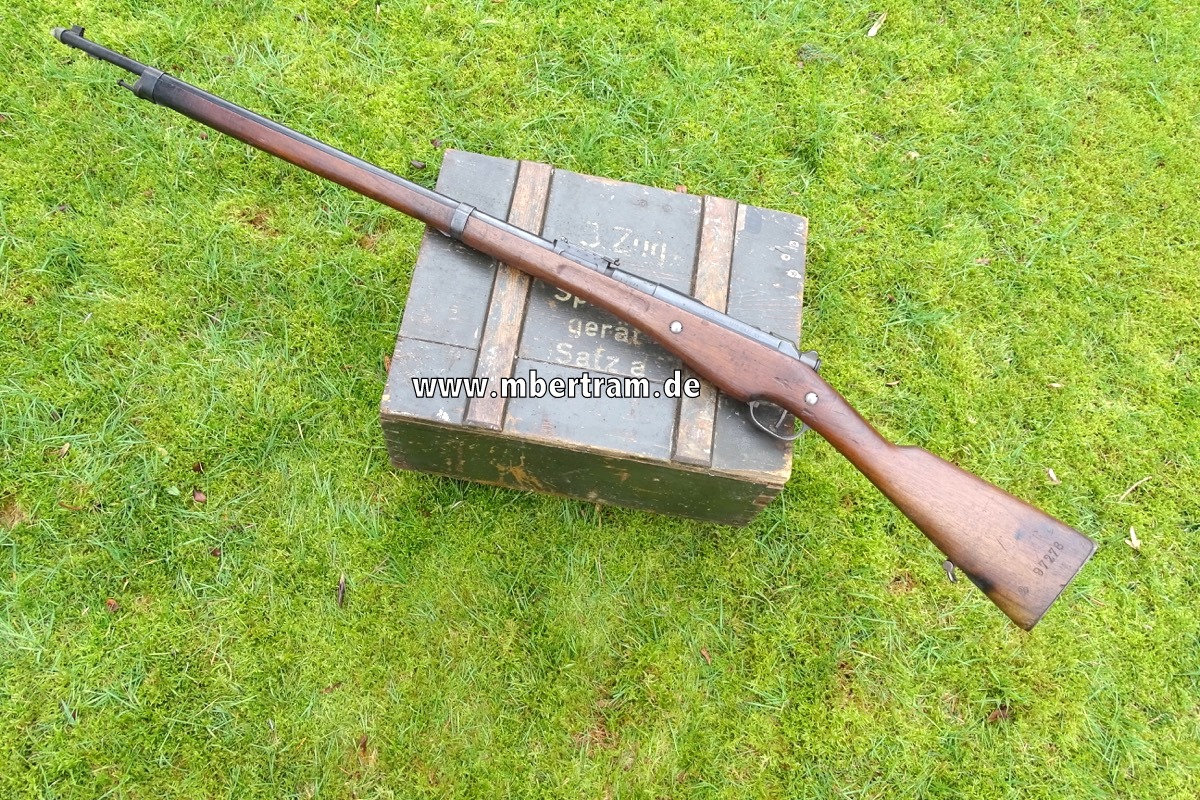 deko Deko Berthier Gewehr M 07/15, St. Etienne, 1917, nrgl., Bajonett, ca. 130cm