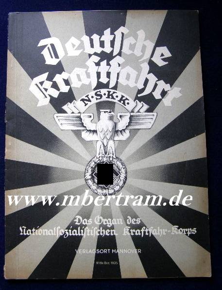 Zeitschrift Deutsche Kraftfahrt, NSKK Zentralorgan, Dez.1935
