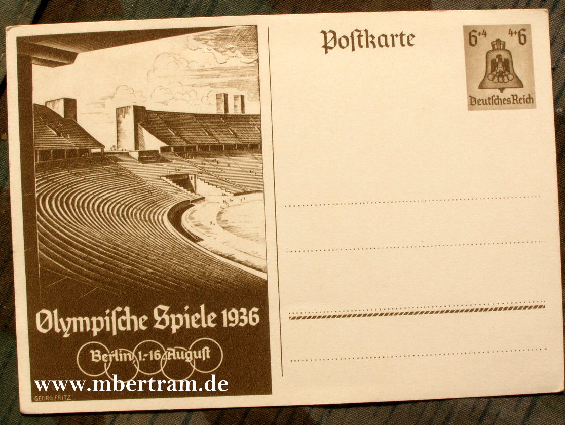 Propaganda Postkarte, Olympische Spiele 1936, Berlin