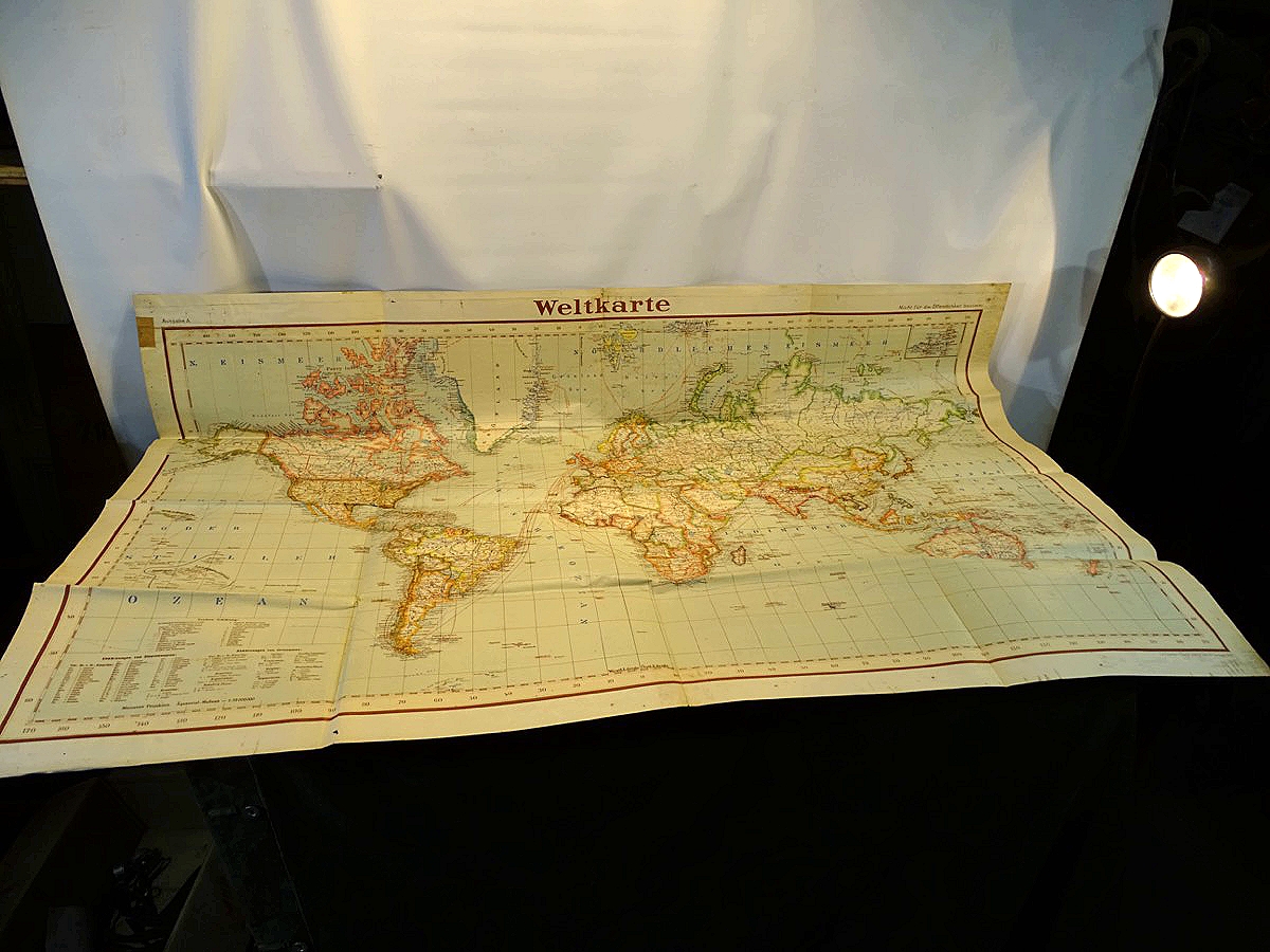Weltkarte 1941, Ed. Gaeblers geogr. Institut Leipzig- Nicht für die Öffentlichkeit bestimmt ! 
