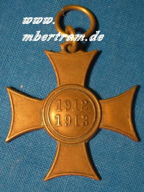 Militärdenkzeichen für 1912 1913 bronze, Zustand 1-2