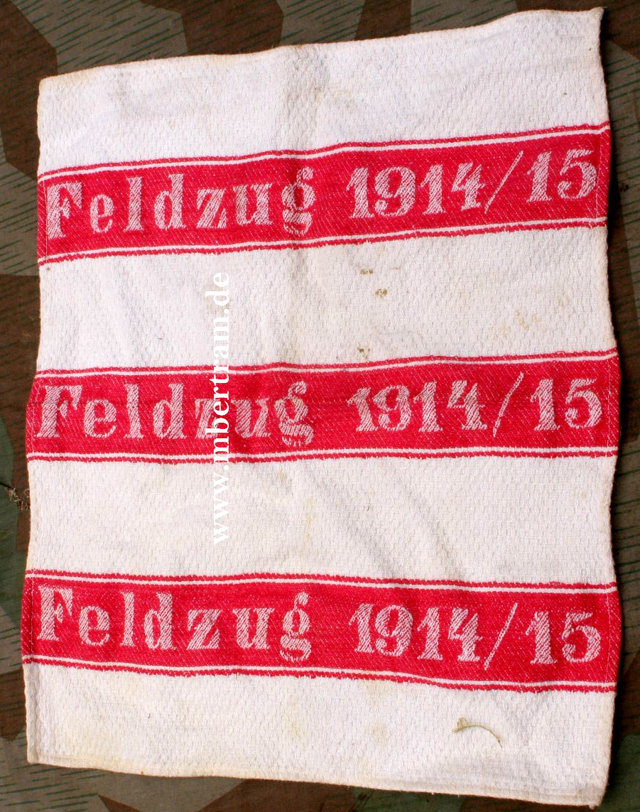 Patriotisches Küchenhandtuch, Feldzug 1914/15, ca. 35x40