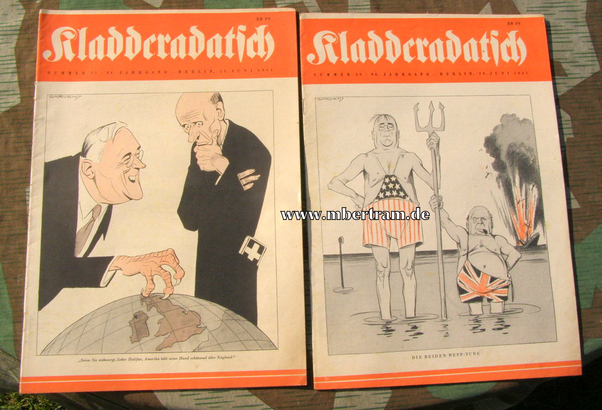 11148-6 9 Ausgaben, Satireheft " Kladderadatsch" 1 9 4 1
