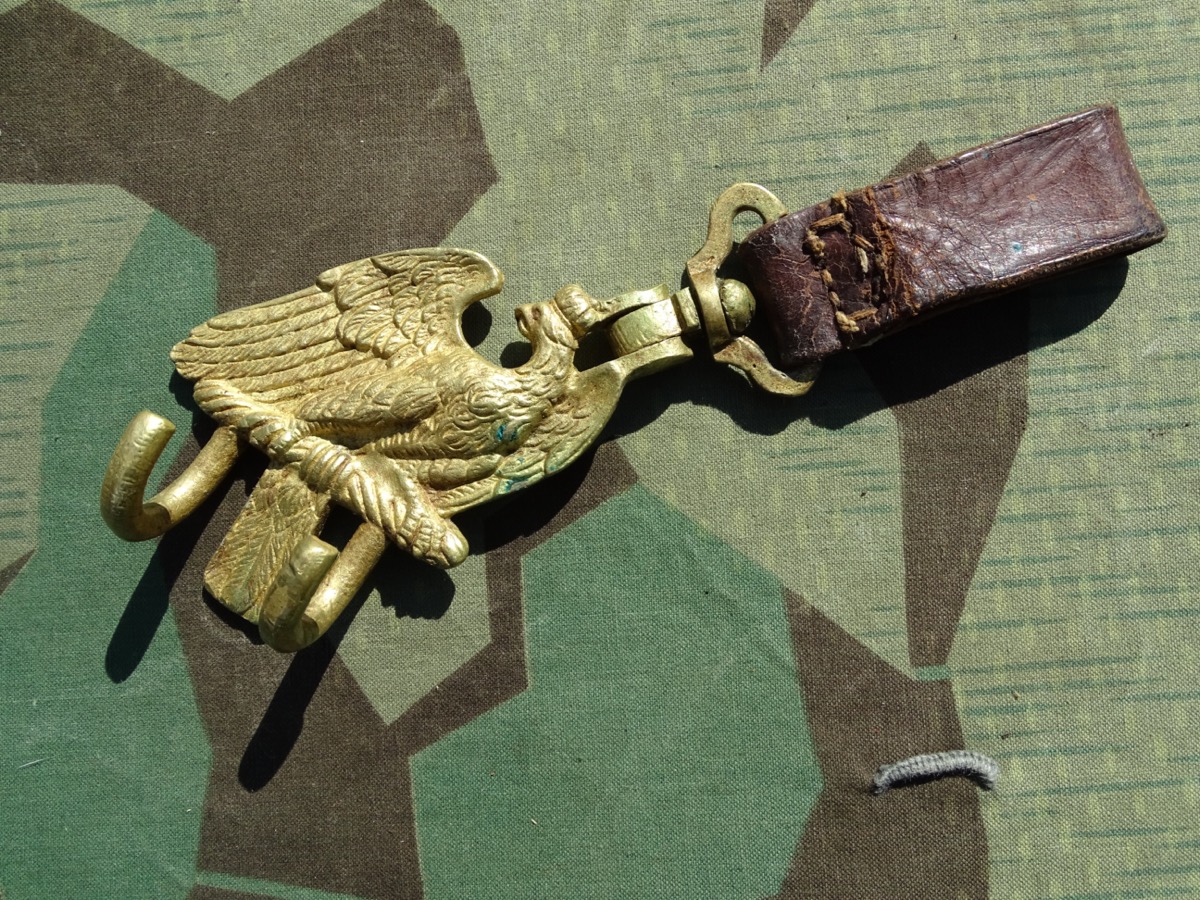 Preußen Trommelschere mit Reichsadler und Trageleder