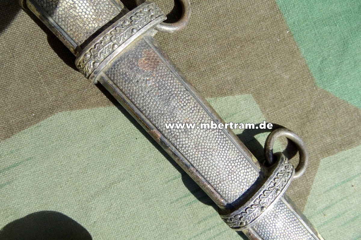 Entnazifizierter Heeres Offiziersdolch, Souvenierstück, Gravur: " Memory of Germany"