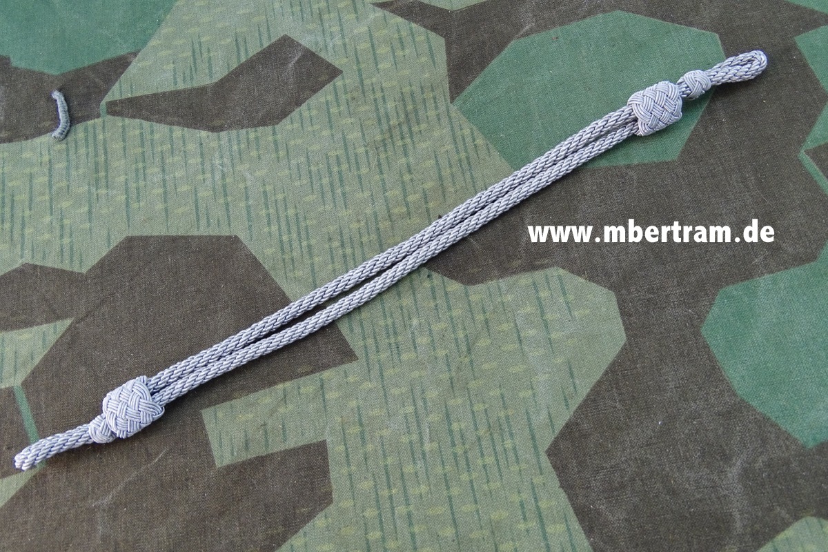 Wehrmacht Mützenkordel für die Offizierschirmmmütze Metallgepinst, 31,5cm