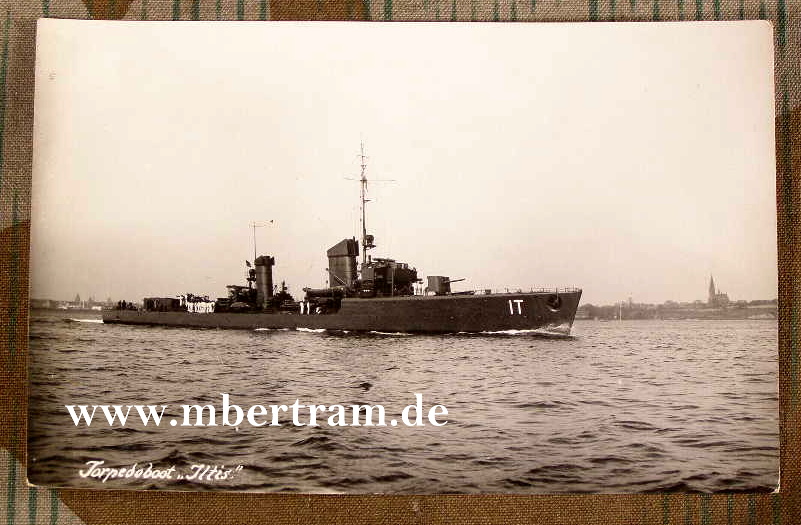 Postkartenfoto "Torpedoboot Iltis" . Ungelaufen, um 1934
