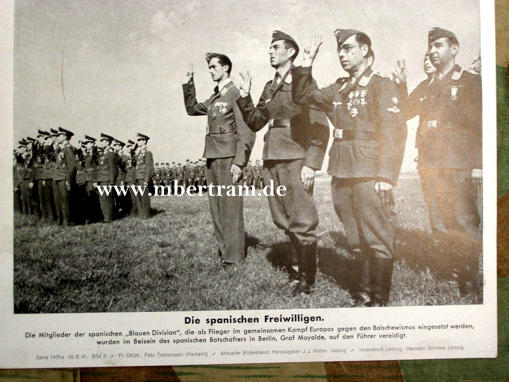 Vereidigung spanischer freiwilliger Flieger der blauen Division