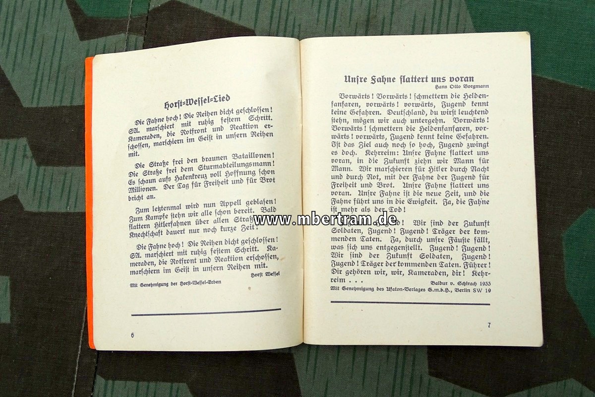 Lieder der Hitlerjugend,  Uns geht die Sonne nicht unter,  Hornung 1936
