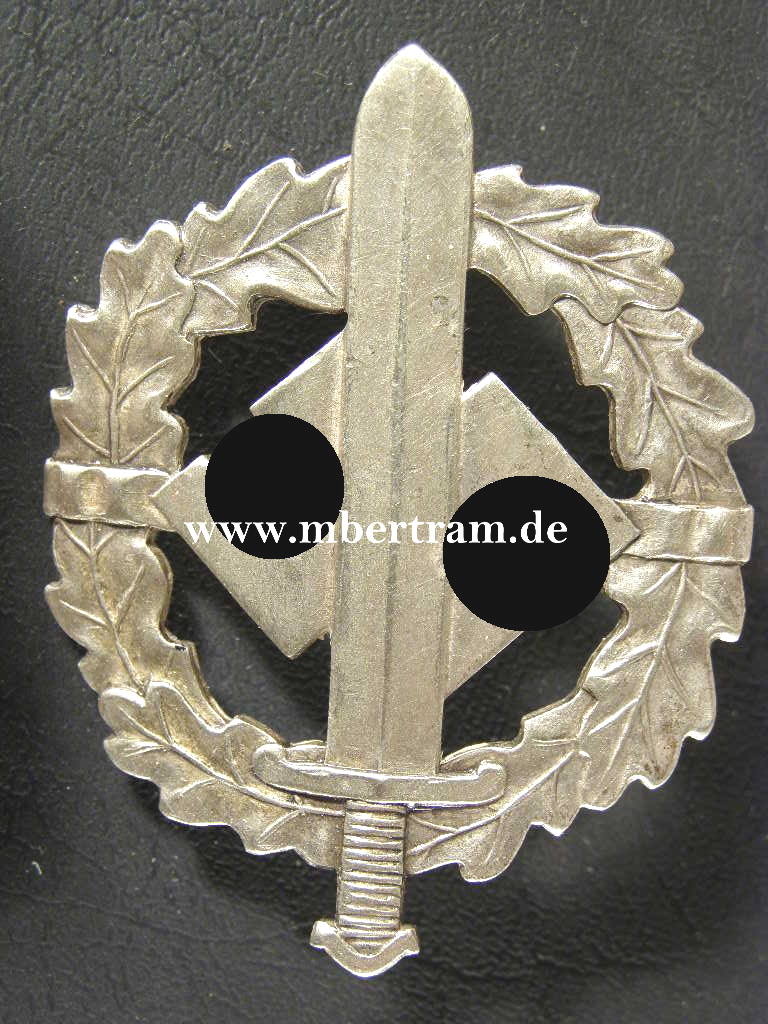 SA-Sportabzeichen in Silber, Buntmetall, 1. Modell, Bonner Kunstabzeichen Bedarf 