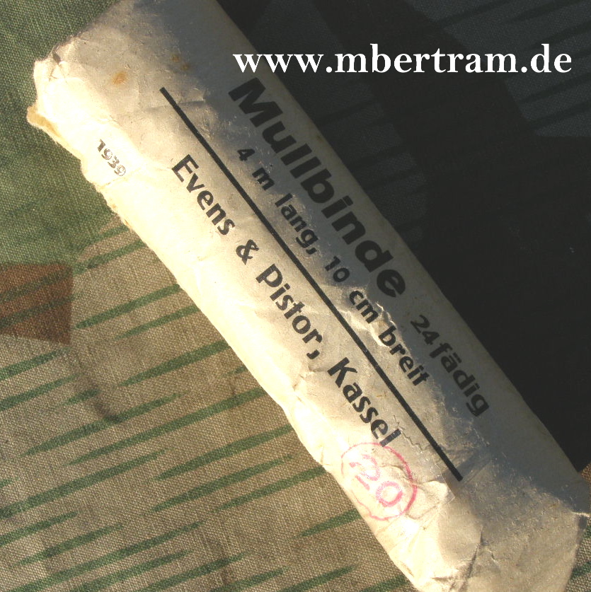 Mullbinde 24 fädig 4m x10cm, Evens &amp; Pistor Kassel 1939