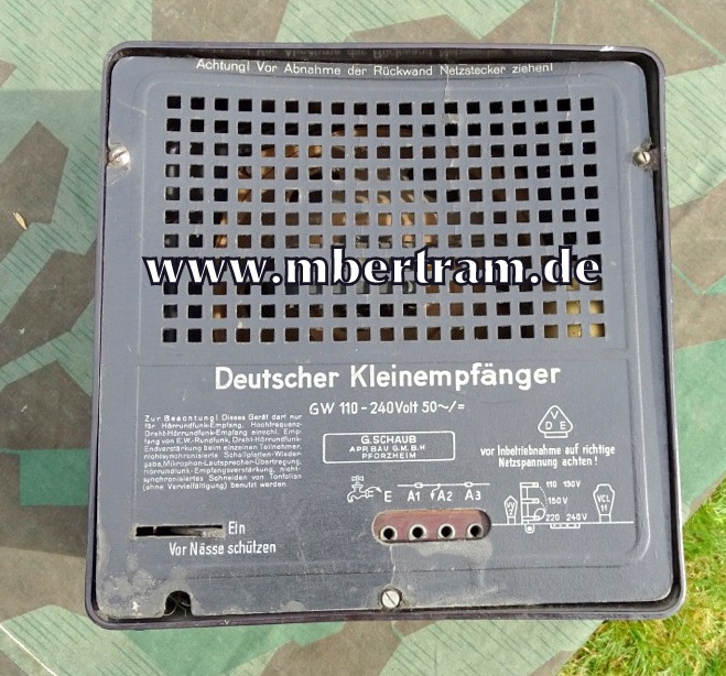 14318-6 Deutscher Kleinempfänger DKE- GW 110 - G.Schaub