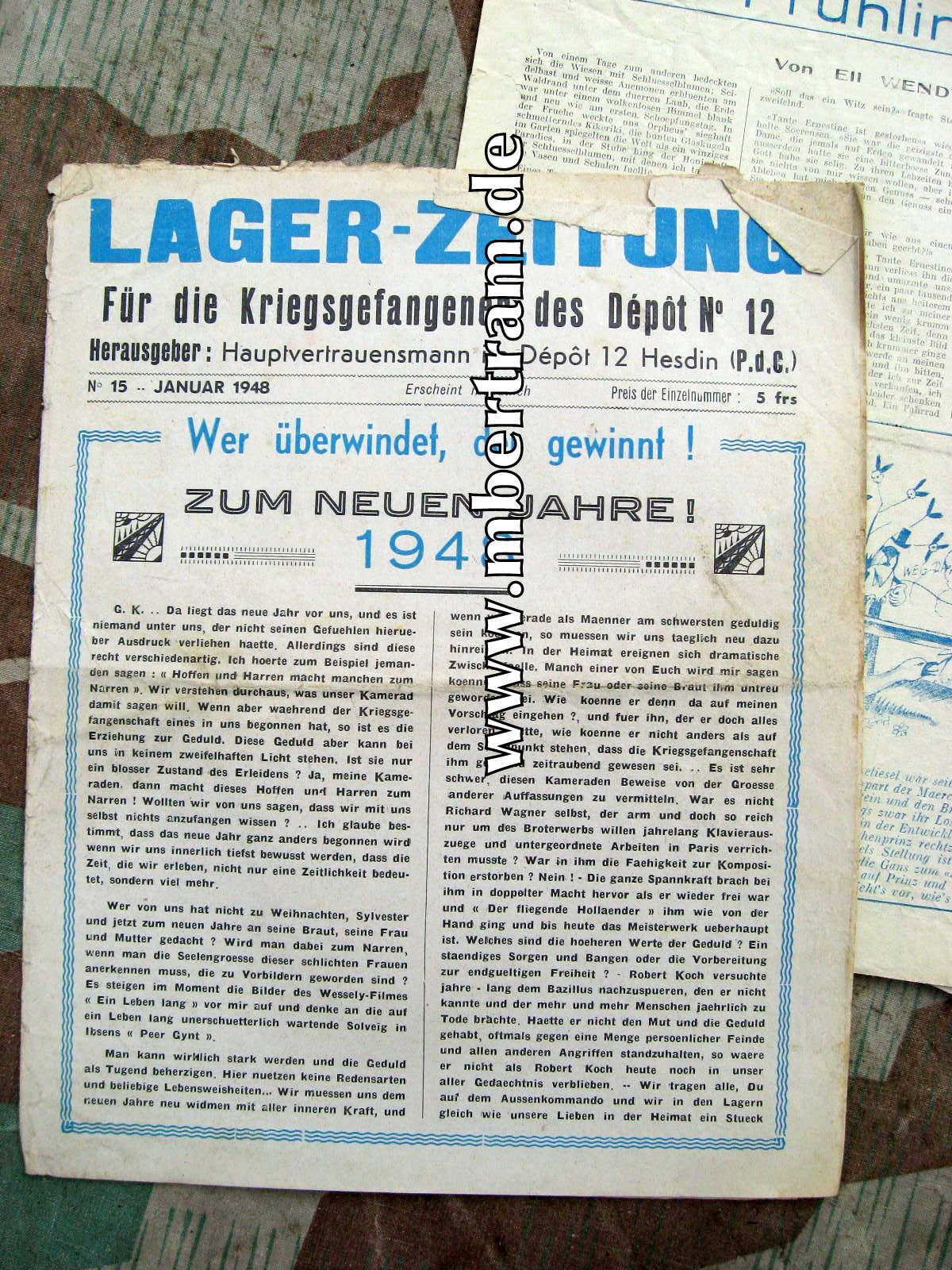 12982-6 Kriegsgefangenen Zeitung, Depot No. 12, Hesdin 1946/47/48
