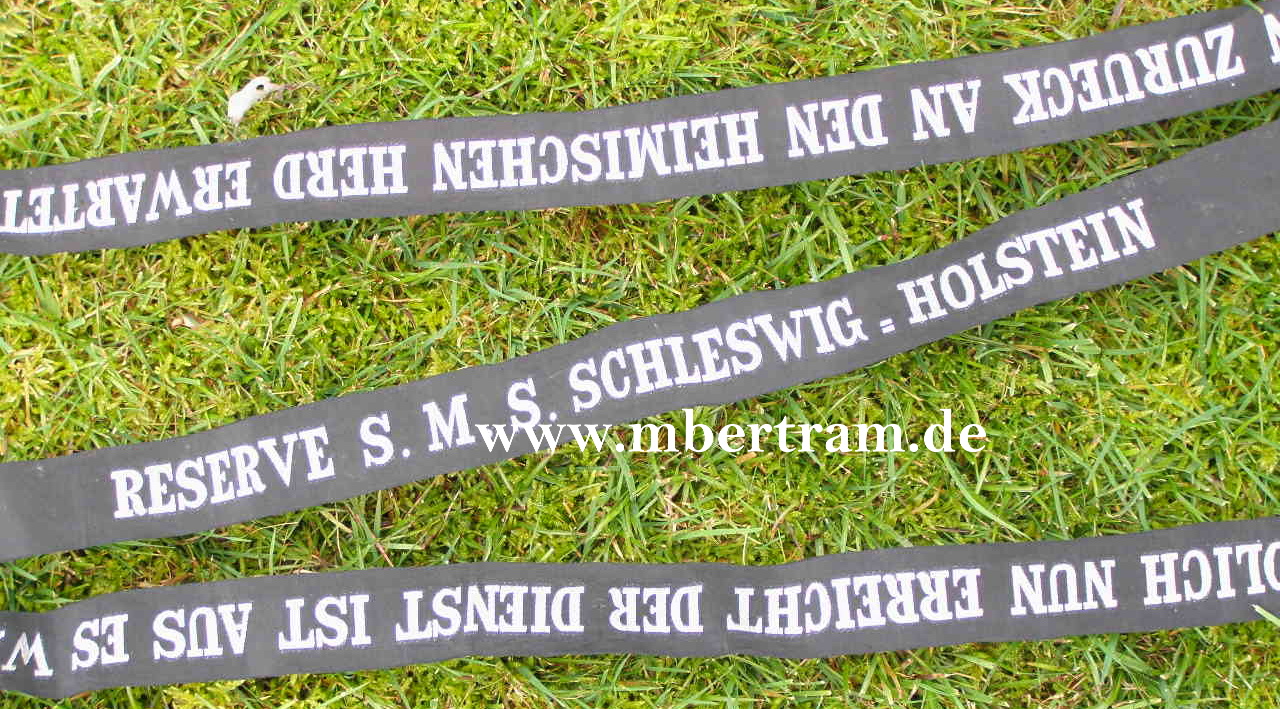Reservistenmützenband "S.M.S. Schleswig Holstein"