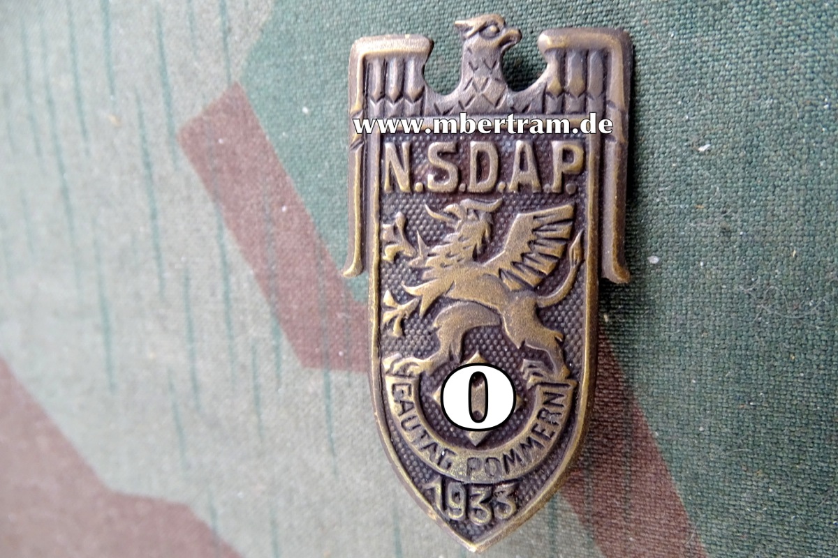 Treffabzeichen NSDAP Gautag Pommern 1933