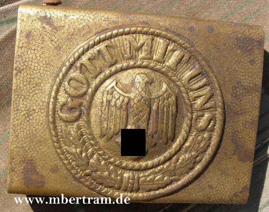 Replik: Koppelschloss Kriegsmarine, Buntmetall, gealtert.