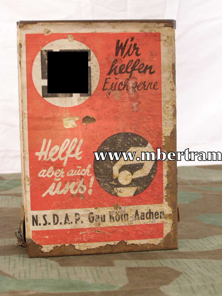 Frühe Sammelbüchse NSDAP Gau Köln - Aachen