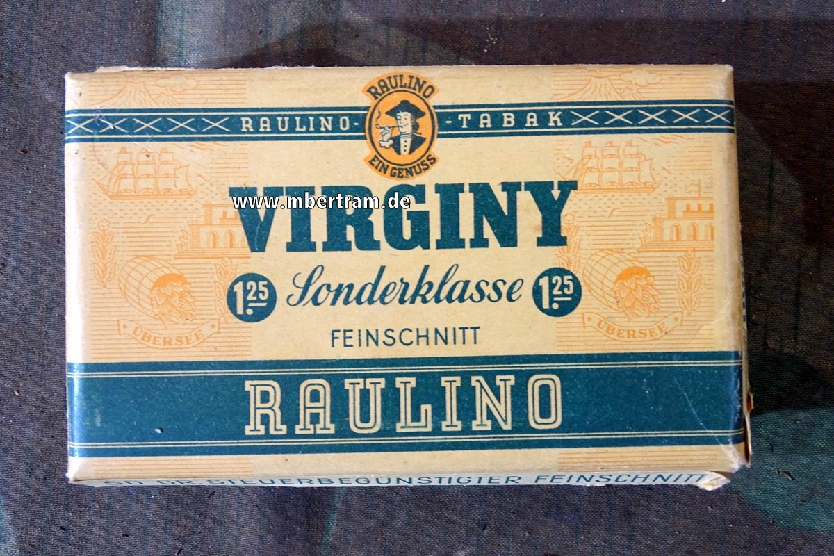 Raulino Tabak Virginy Sonderklasse Feinschnitt,  30er / 40er Jahre