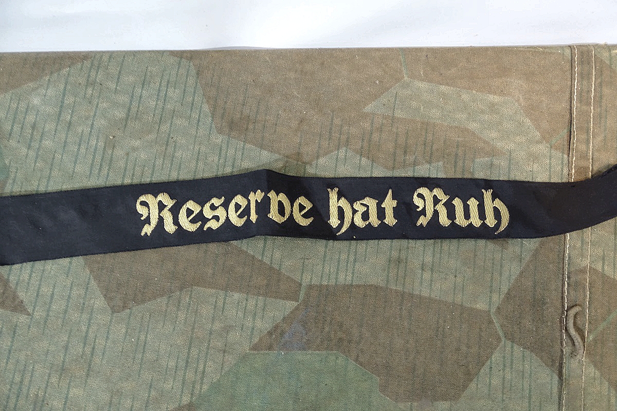 Kriegsmarine Mützenband "Reserve hat Ruh"