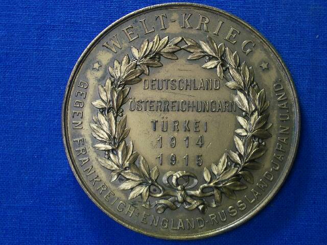 Medaille " Deutschland Österreich Ungarn, Türkei 1914-15"