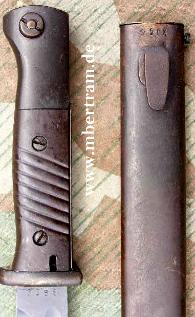 Wehrmachts Seitengewehr 84/98 "41 ddl", Scheide "Fze 41"