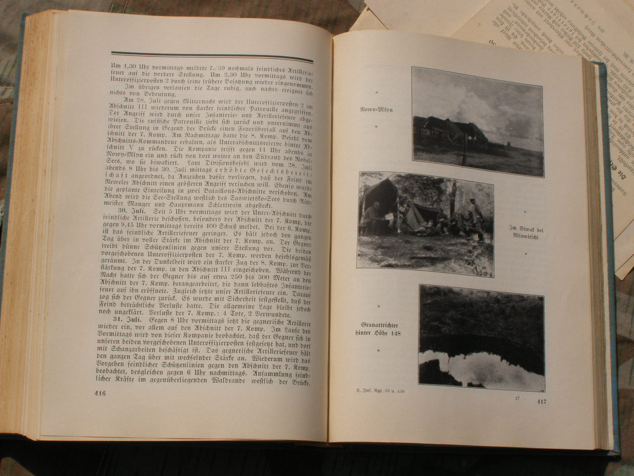 12588-10 Urkunde EK2 14,Rgt. Geschichte, Landw.Inf. Rgt. 39 u. 430