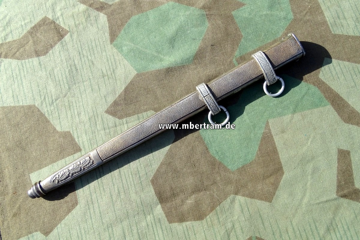 Eisen Scheide mit Alu Beschlägen für Luftwaffen Offiziersdolch