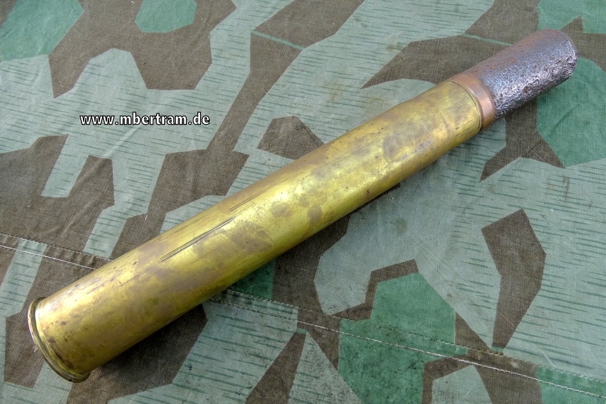 russische 45mm Deko Pak Patrone ( 45x386 mm ) mit Sprenggranate ohne Zünder