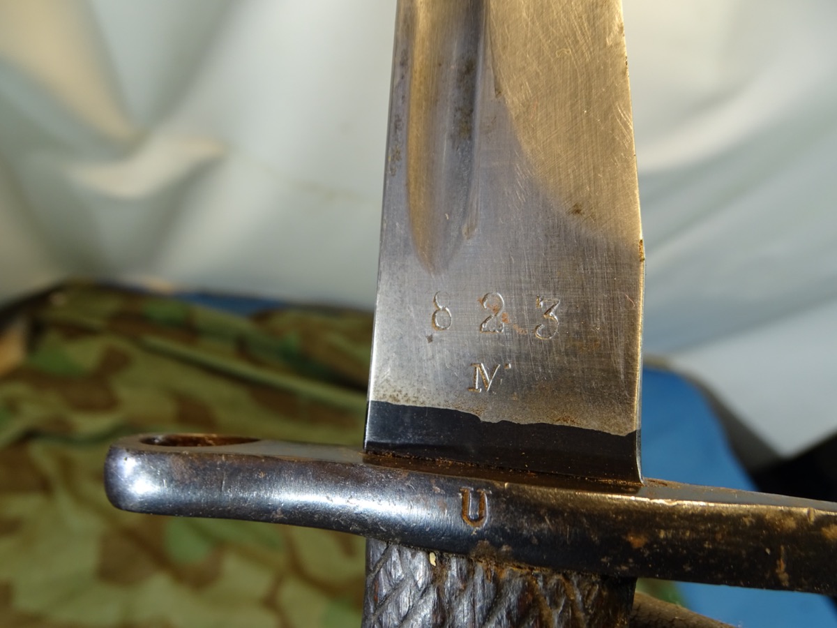 Seitengewehr Spanien M 1941 für den Karabiner 98 "La Coruna", Nummerngleich, guter Zustand Seitengewehr Spanien M 1941 für den Karabiner 98 "La Coruna", Nummerngleich, guter Zustand