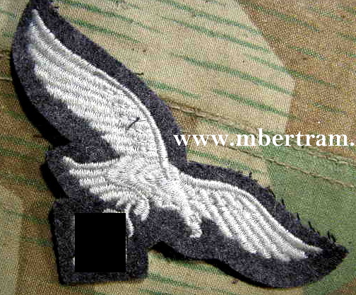 Replik: Brustadler Luftwaffe, matt gestickt, Mannschaften
